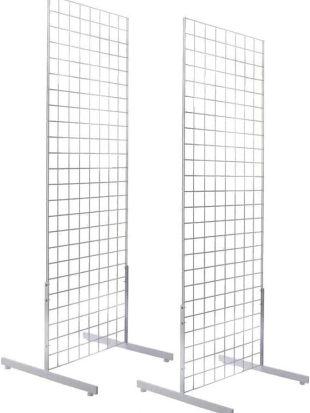 2' x 6' Gridwall Panel Display Tower Kit - Floorstanding, T-Base, 2-Pack